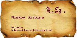 Miskov Szabina névjegykártya